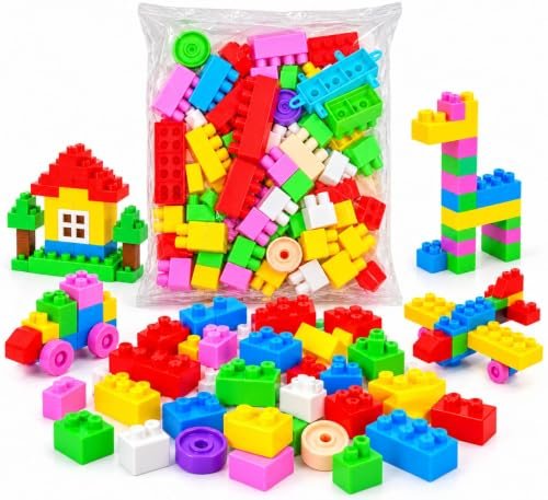 Ekta 100-Piece Building Blocks Set with Shapes and Colours