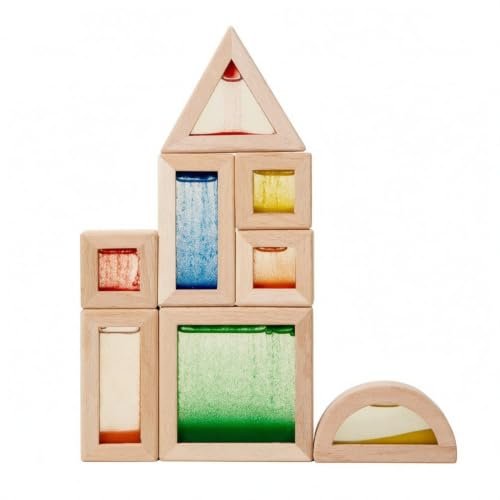 ToyShiner 5-Piece Wooden Sensory Blocks Set
